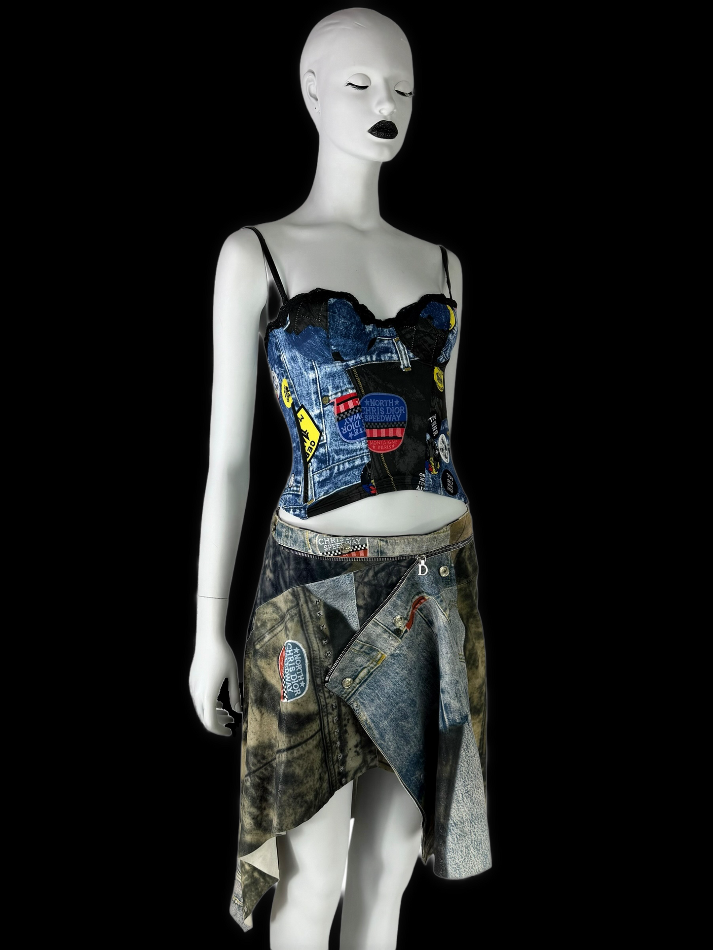 Dior by John Galliano Fall 2001 “Miss Diorella” Deconstructed Leather Skirt