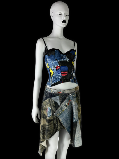 Dior by John Galliano Fall 2001 “Miss Diorella” Deconstructed Leather Skirt