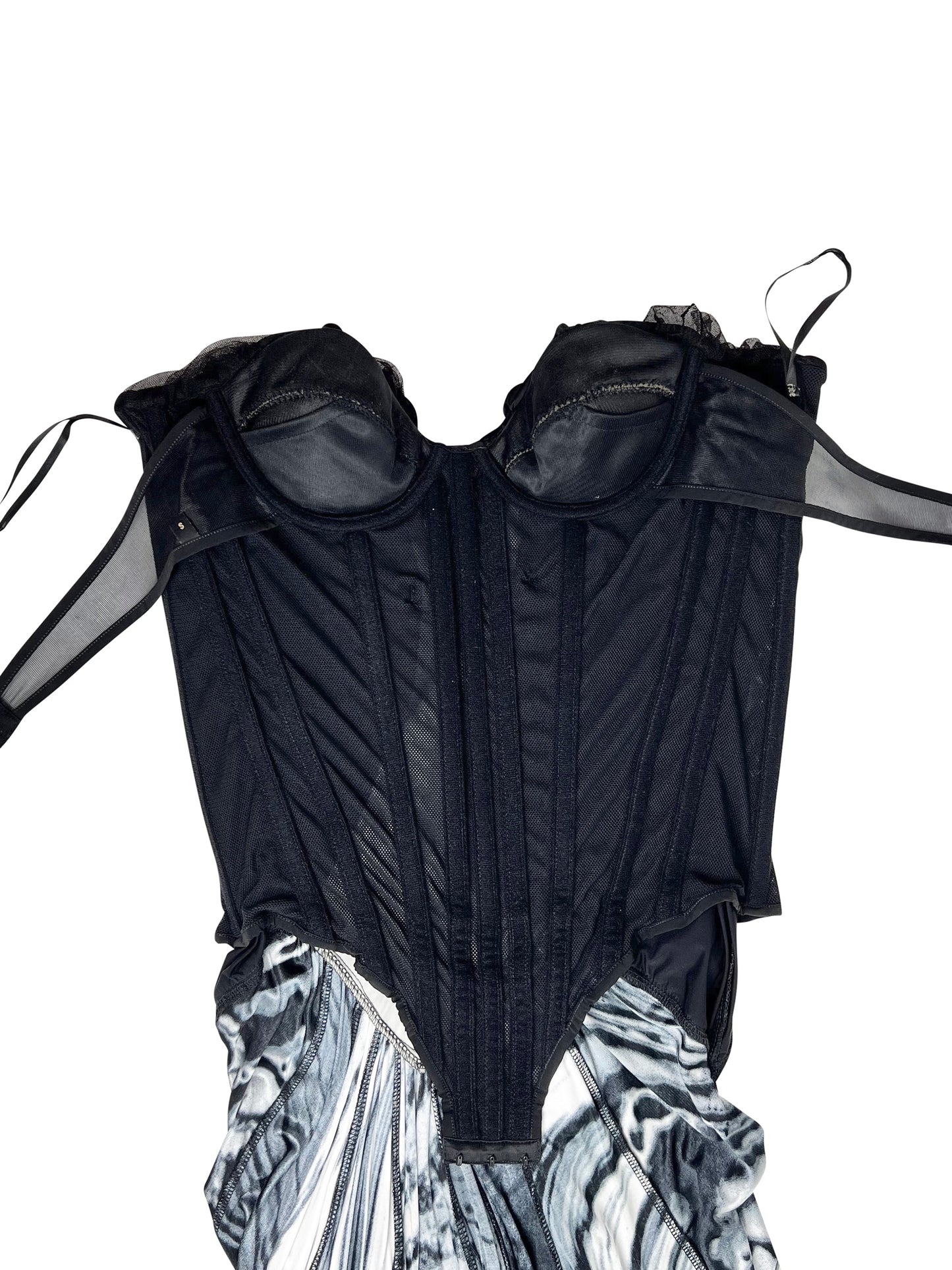 Roberto Cavalli Fall 2003 Black Corseted Dress