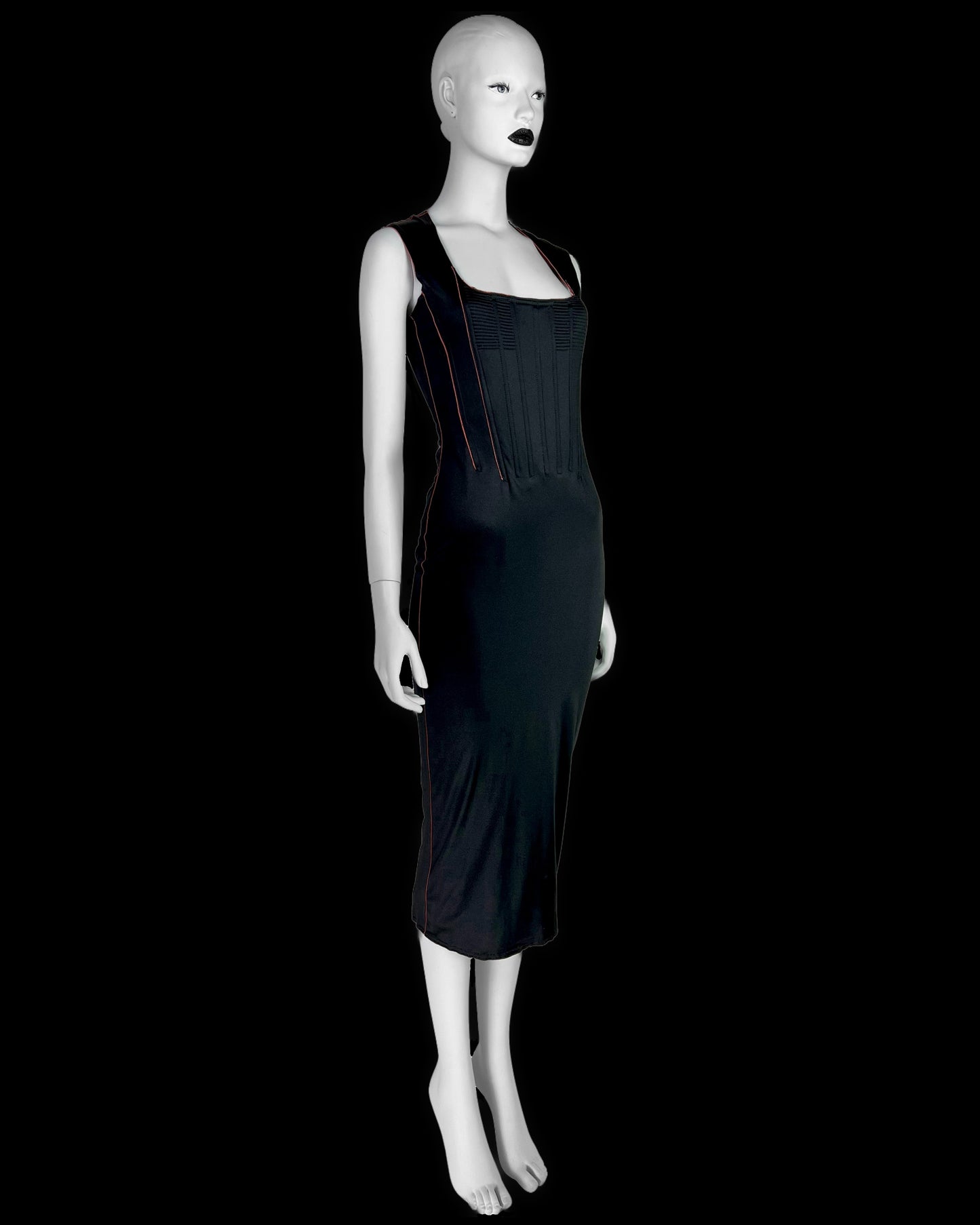 Jean-Paul Gaultier Fall 1995 Corseted Jersey Dress