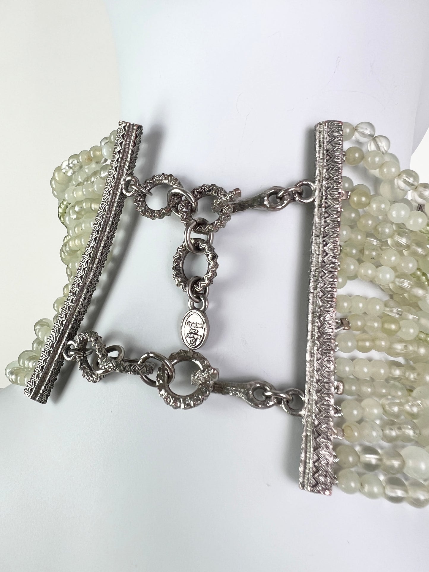 Dior Fall 1999 Maasai Natural Jade Choker Necklace