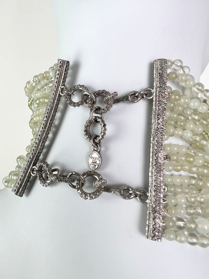 Dior Fall 1999 Maasai Natural Jade Choker Necklace