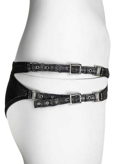 Dior Spring 2004 Metallic Wet Look Cut-Out Bikini
