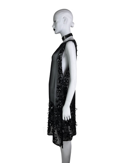 Jean-Paul Gaultier Fall 2004 Embellished Silk Chiffon Tunic Dress