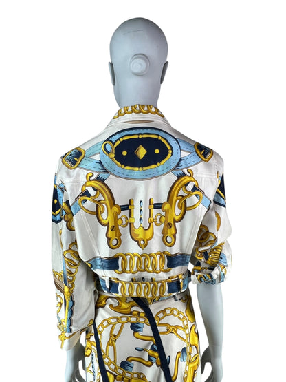 Dior by John Galliano Spring 2000 Equestrian Print Silk Ensemble