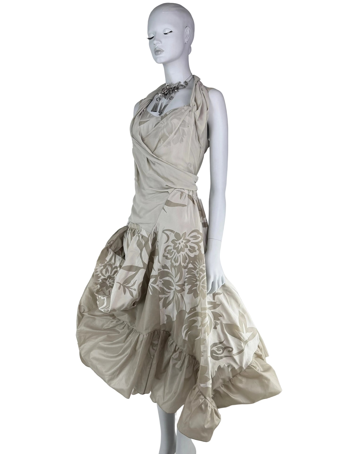 Dior by John Galliano Fall 2006 RTW Silk Ruffle Dress