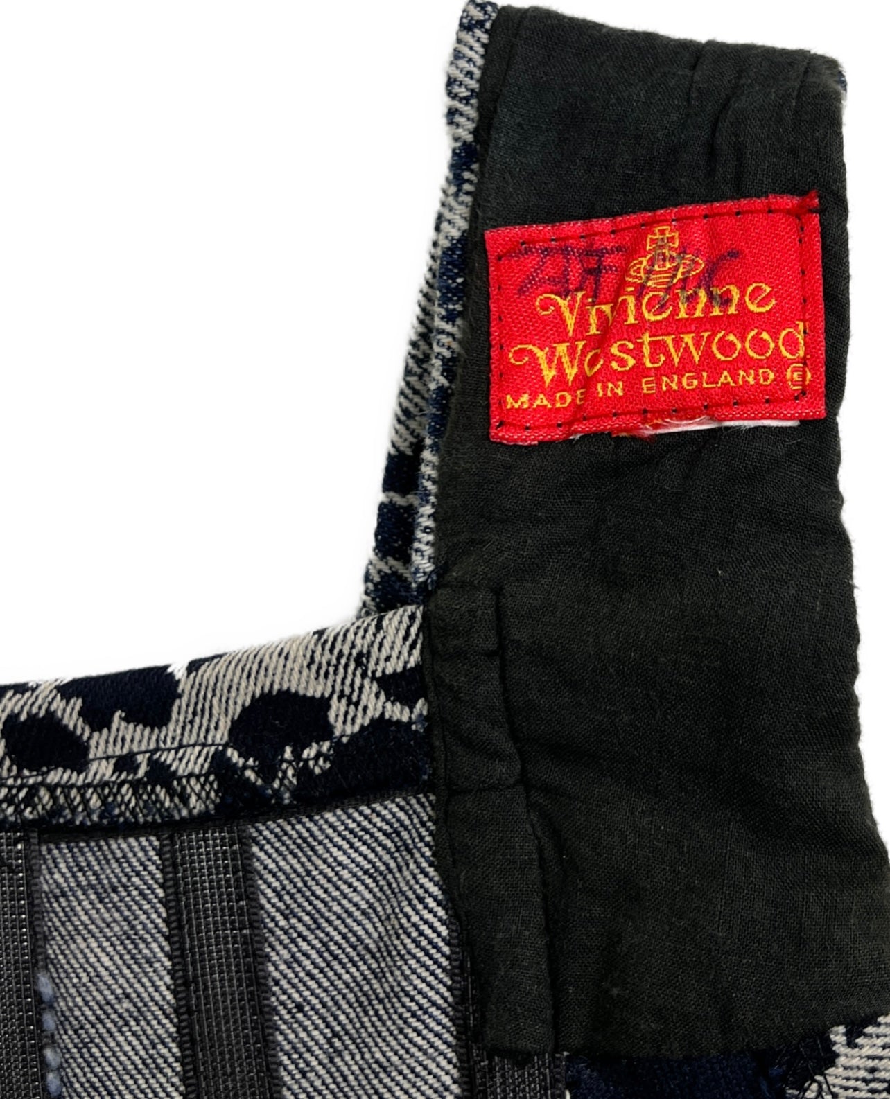 Vivienne Westwood Fall 1992 “Always on Camera” Printed Lace Screen Denim Set