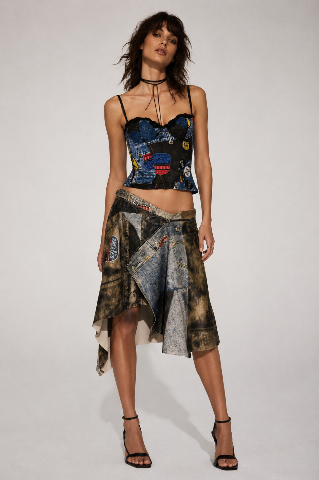 Dior by John Galliano Fall 2001 “Miss Diorella” Deconstructed Leather Skirt