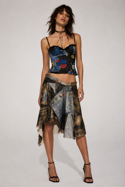 Dior by John Galliano Fall 2001 “Miss Diorella” Deconstructed Leather Skirt