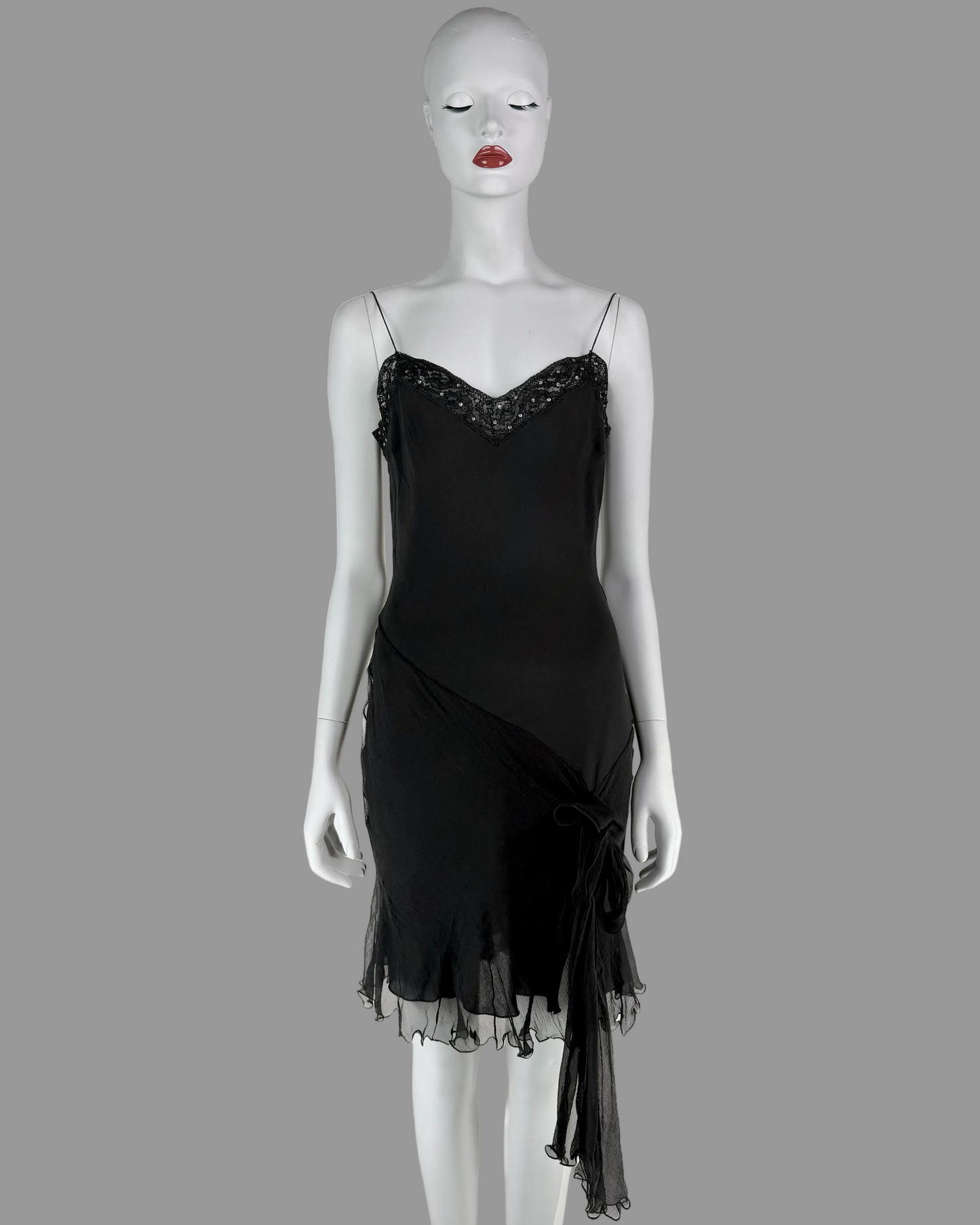 John Galliano Spring 2004 Silk Chiffon Bias-Cut Mini Dress