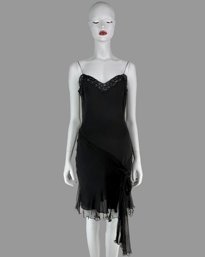 John Galliano Spring 2004 Silk Chiffon Bias-Cut Mini Dress