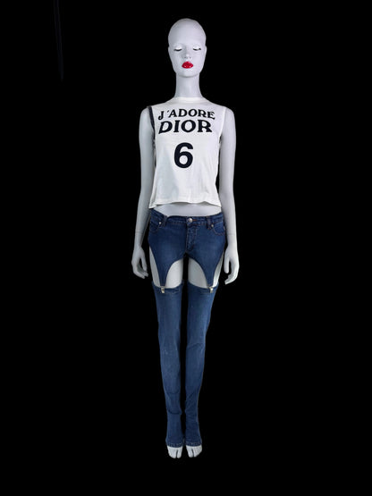 Rare 1990s Jean-Paul Gaultier JPG Jean’s Stockings Shorts-to-Jeans