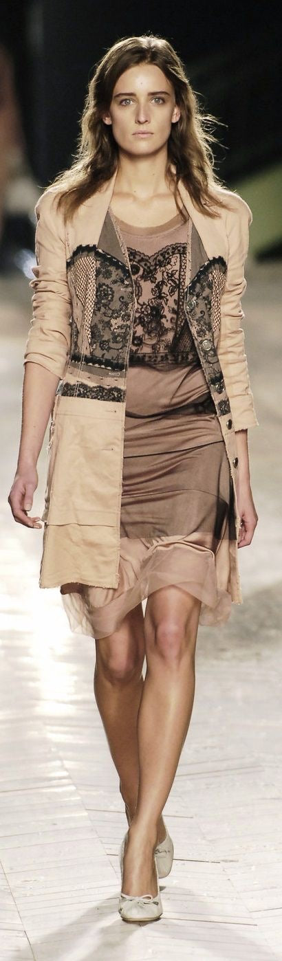 Dior Spring 2006 Embroidered Mesh Silk Mini Dress