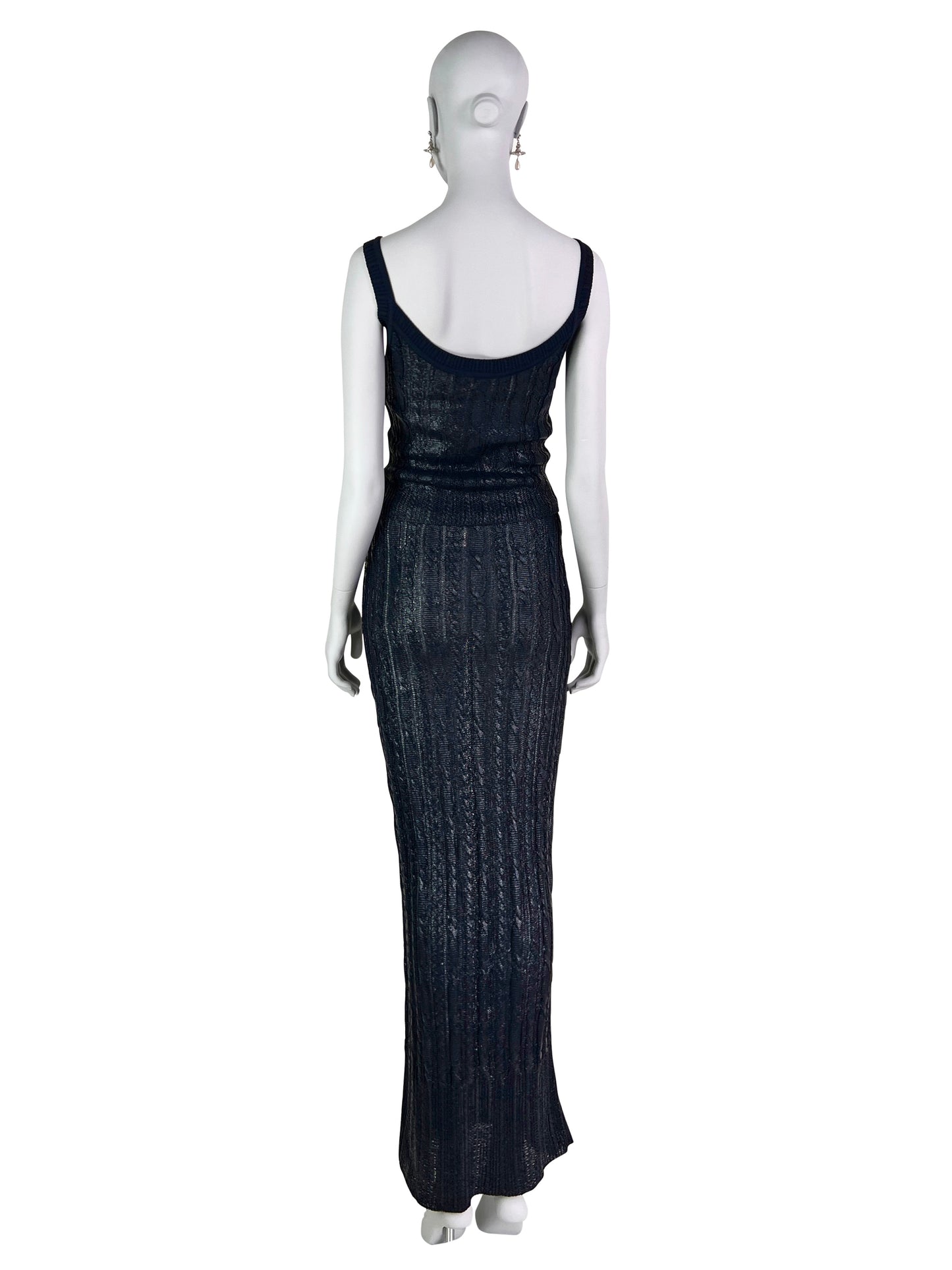 Dior Spring 1999 RTW 3-pieces Rubber Knitted Ensemble