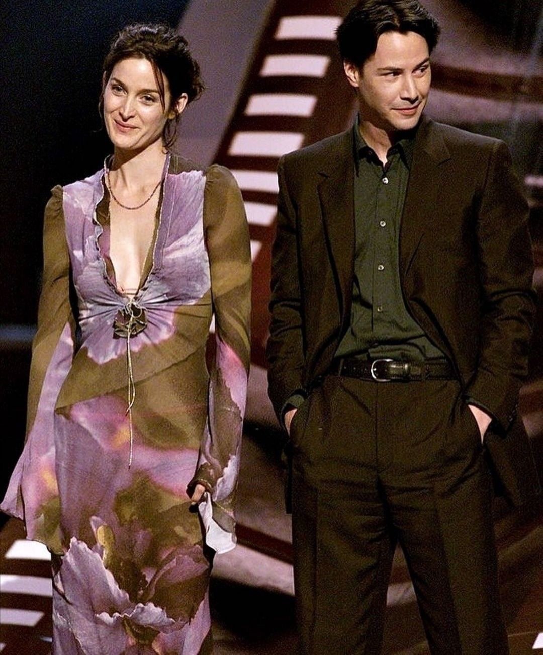Roberto Cavalli Fall 1999 Iris Print Silk Ensemble