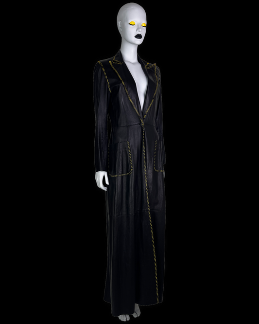 Alexander McQueen for Givenchy Spring 2000 Leather Coat
