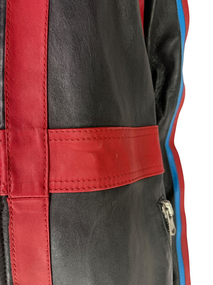 Rare Runway Dolce & Gabbana Spring 2001 Leather Moto Coat