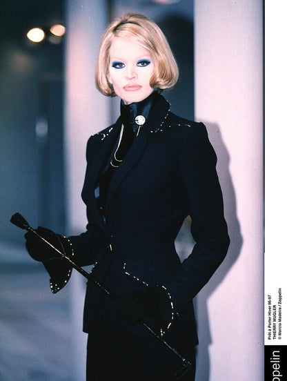 Thierry Mugler Fall 1996 Runway Blazer with Signature Metal Stitching Detail