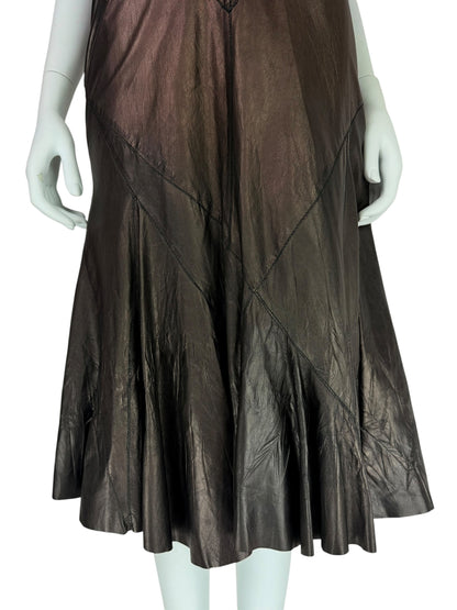 Roberto Cavalli Fall 2003 Leather Midi Dress — Beyoncé Reference