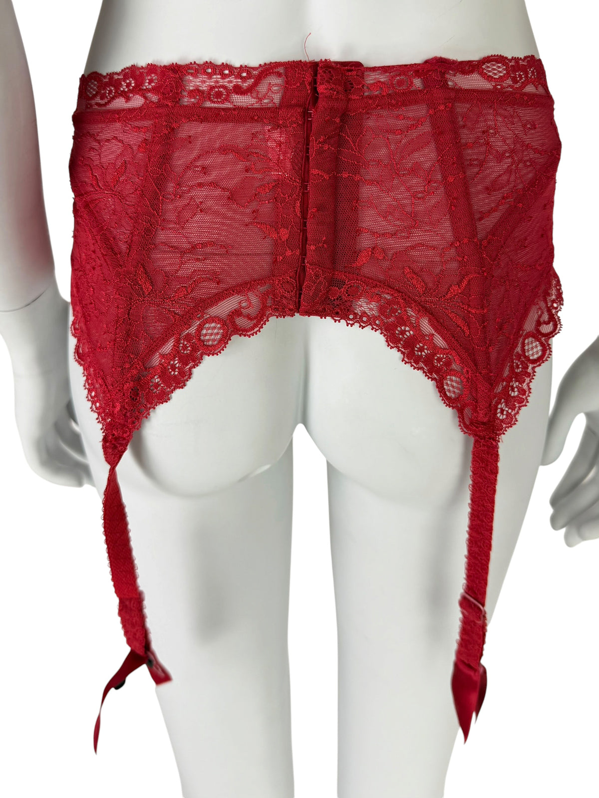 Dior by John Galliano 2003 Red Lace Top & Garter Belt