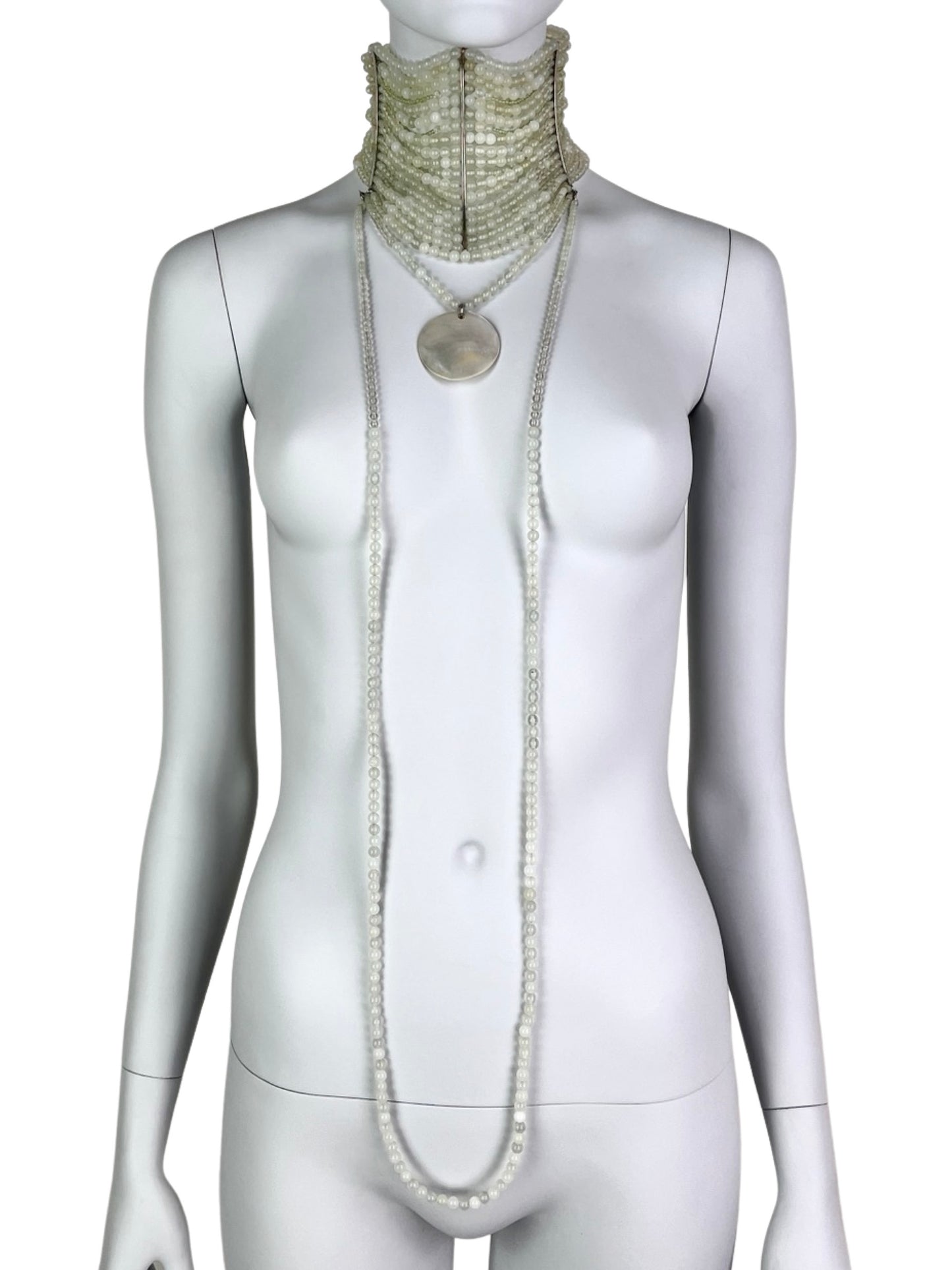 Dior Fall 1999 Maasai Natural Jade Choker Necklace