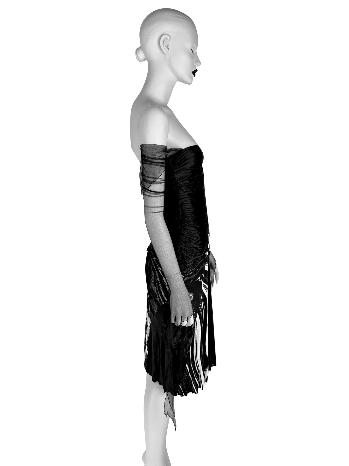Roberto Cavalli Fall 2003 Black Corseted Dress