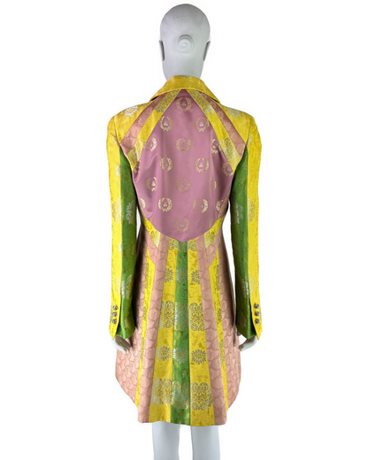 Versace Fall 2002 Patchwork Jacquard Coat