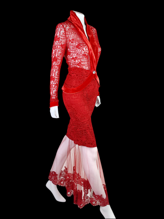 Dior Fall 2003 RTW Red Lace Set