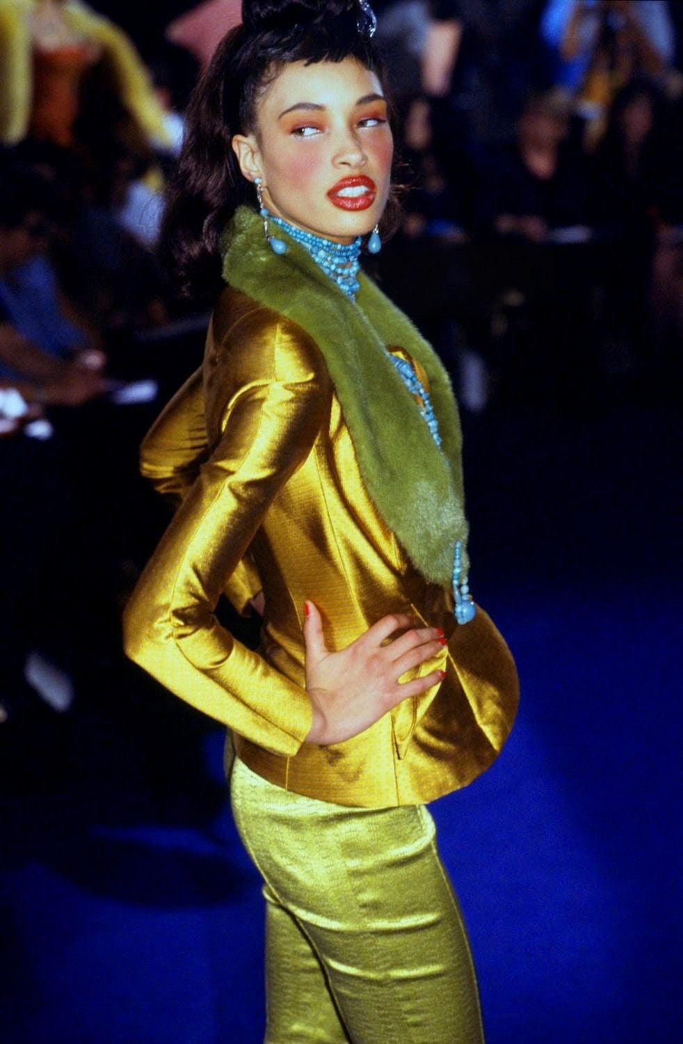 Dior by John Galliano Spring 1997 RTW Golden Silk Suit