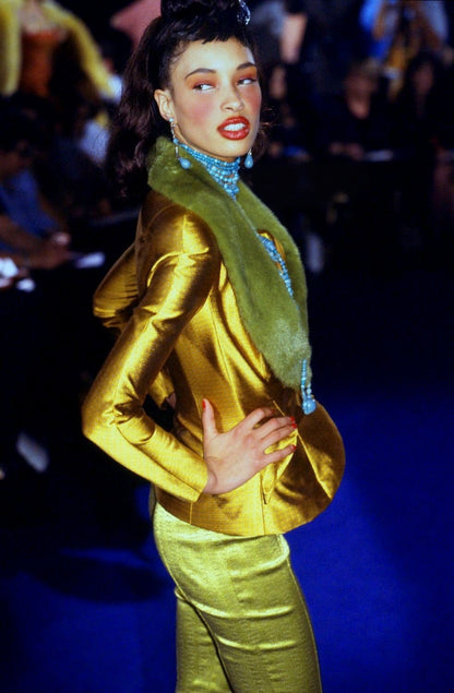 Dior by John Galliano Spring 1997 RTW Golden Silk Suit