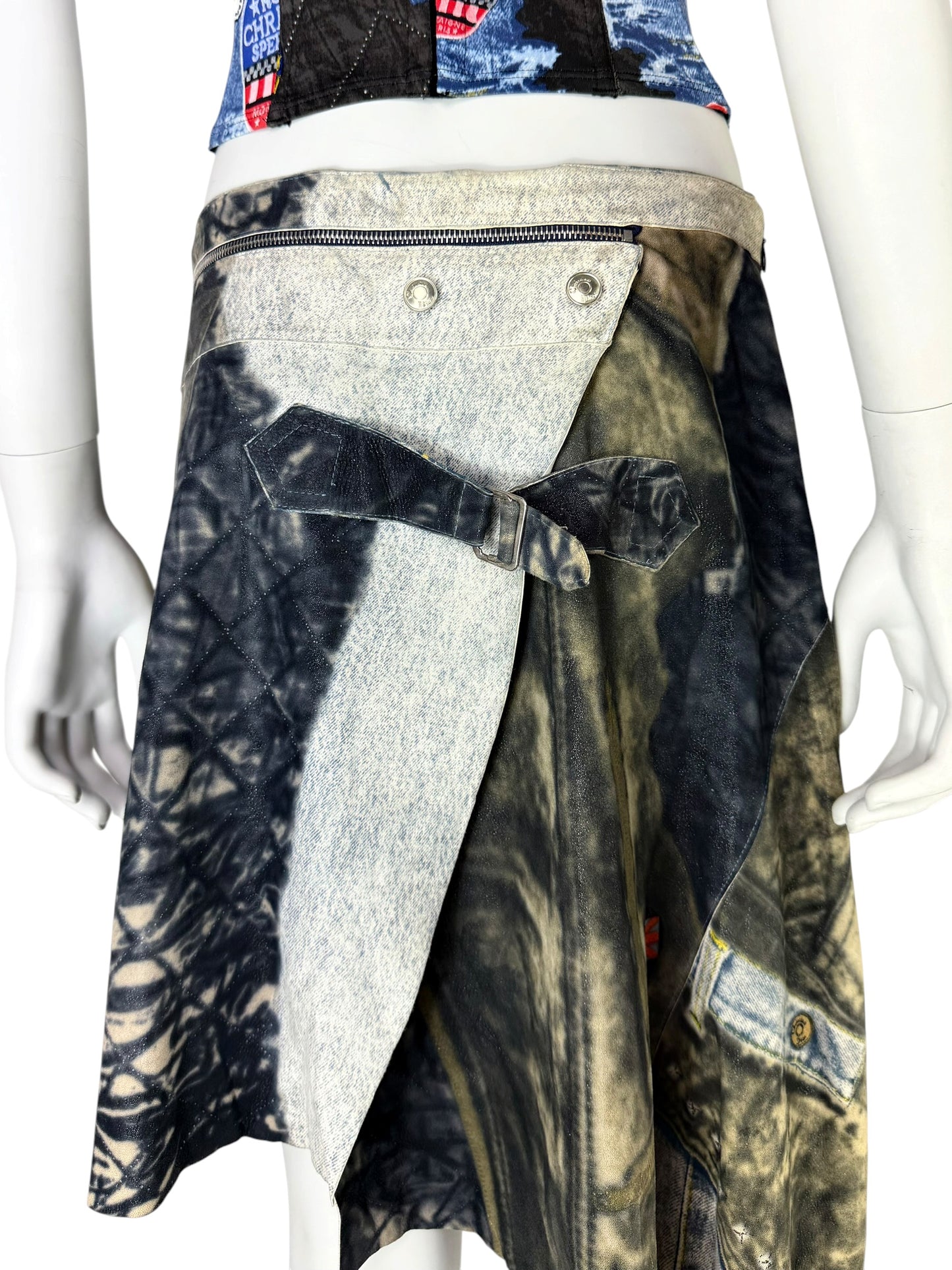Dior by John Galliano Fall 2001 “Miss Diorella” Deconstructed Leather Skirt