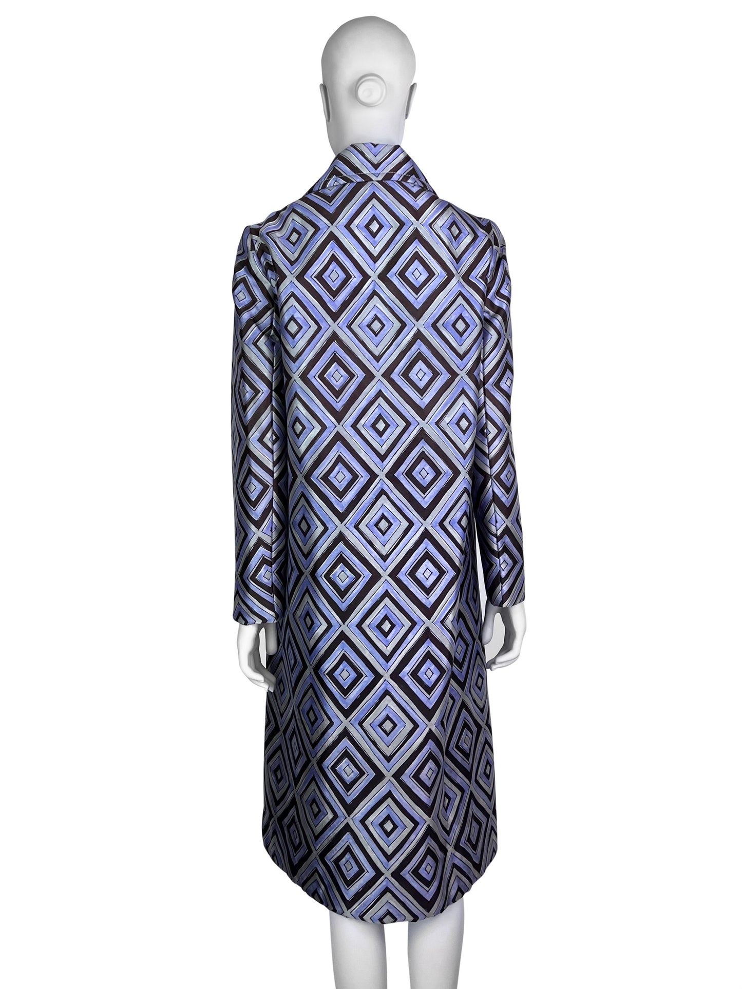 Prada Fall 1996 Diamond Print Coat in Purple