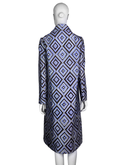 Prada Fall 1996 Diamond Print Coat in Purple