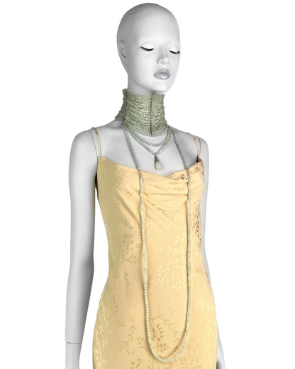 Dior by John Galliano Spring 1998 Jade Pearl Maasai Choker Necklace