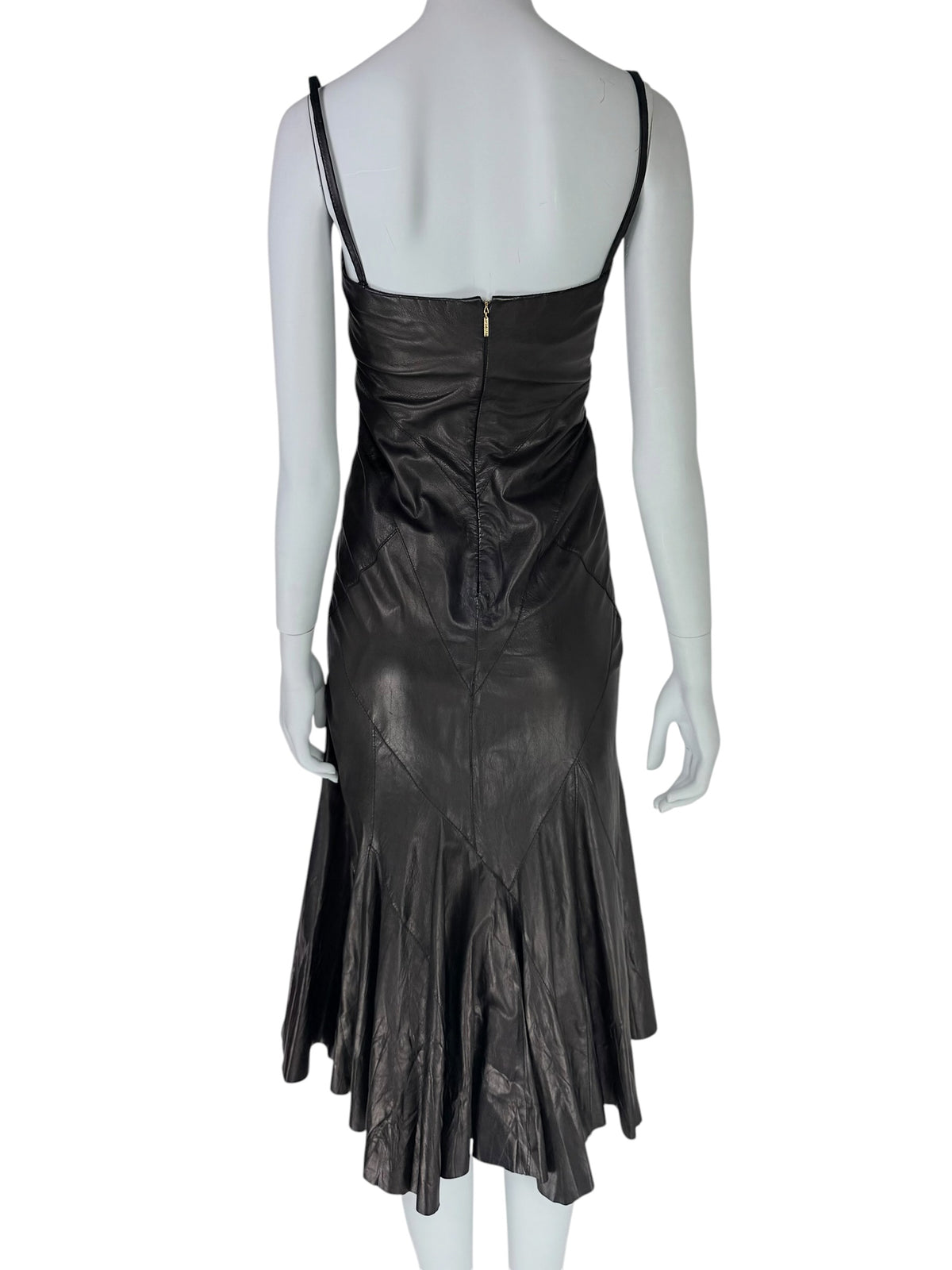 Roberto Cavalli Fall 2003 Leather Midi Dress — Beyoncé Reference