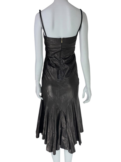 Roberto Cavalli Fall 2003 Leather Midi Dress — Beyoncé Reference
