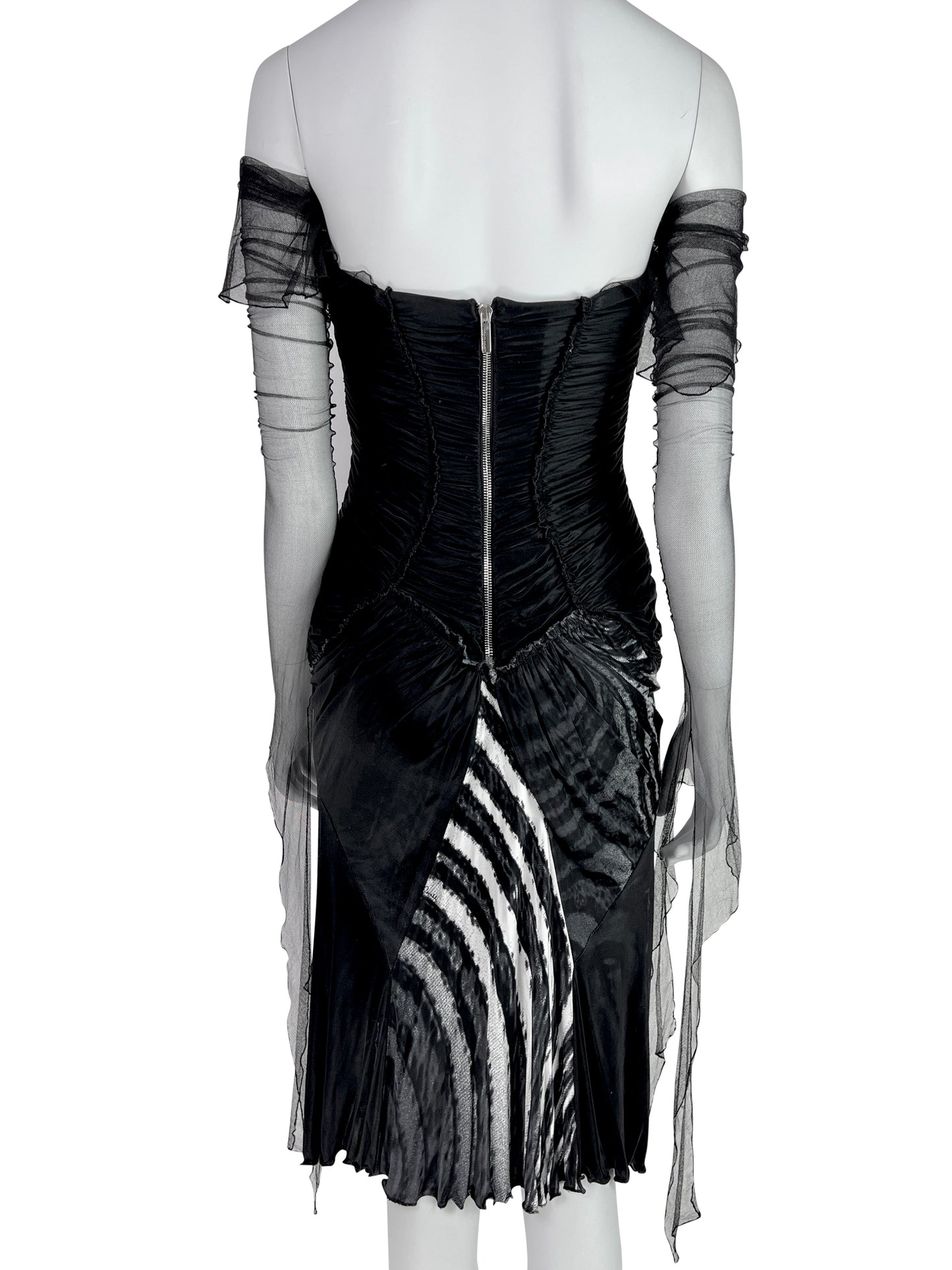 Roberto Cavalli Fall 2003 Black Corseted Dress