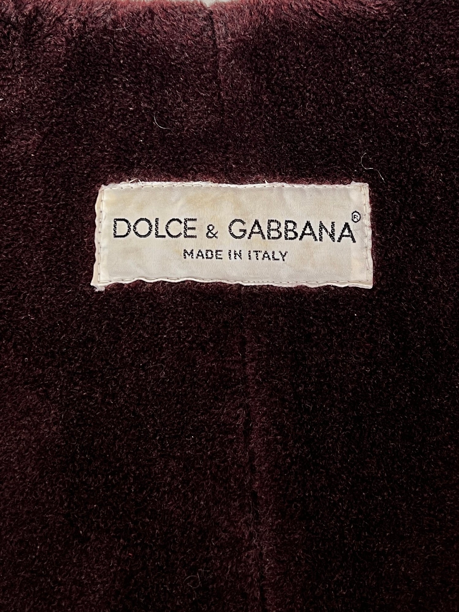 Dolce & Gabbana Fall 1990 Plush Oversized Wool Coat