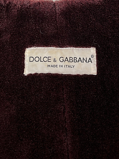Dolce & Gabbana Fall 1990 Plush Oversized Wool Coat
