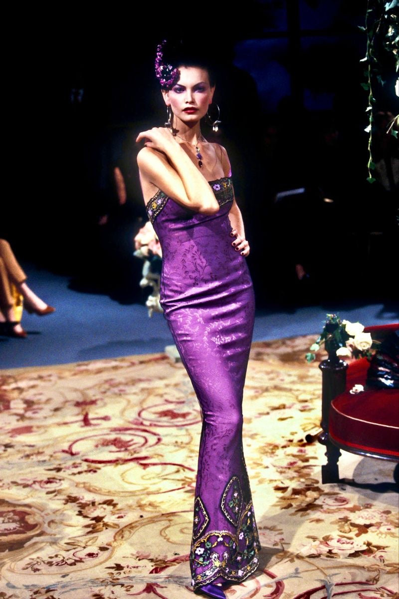 Dior by John Galliano Spring 1998 Jacquard Gown