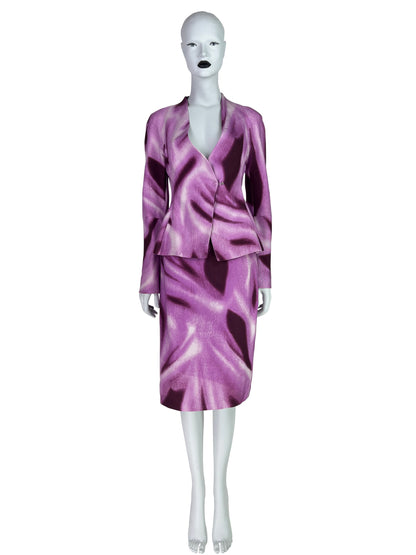 Gianni Versace Spring 1999 Silk Printed Skirt Suit