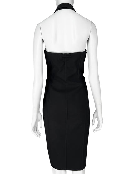 Jean-Paul Gaultier Resort 2011 Halterneck Tuxedo Dress with Iconic Conical Bust Construction