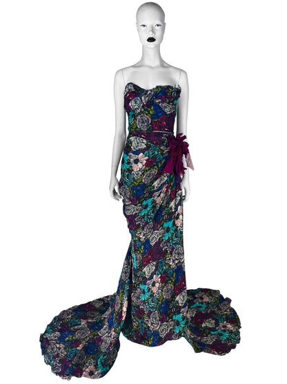 Lanvin by Alber Elbaz Resort 2010 Dramatic Floral Silk Gown
