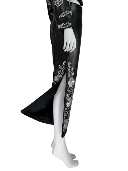 Dolce & Gabbana Spring 2000 Embroidered Leather Jacket