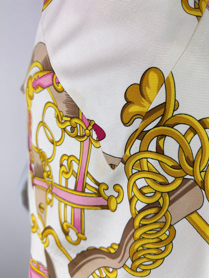 Dior by John Galliano Spring 2000 Runway Silk Equestrian Scarf Dress