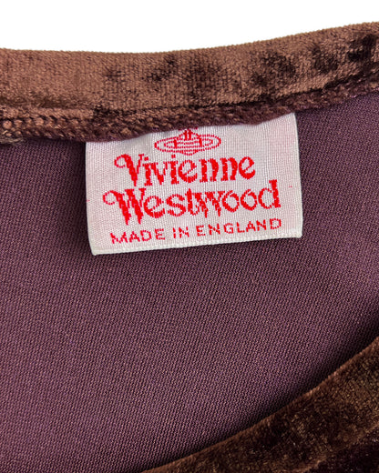 Vivienne Westwood Fall 1990 “Portrait Collection” Foiled “Boulle” Printed Velvet Bodycon Dress