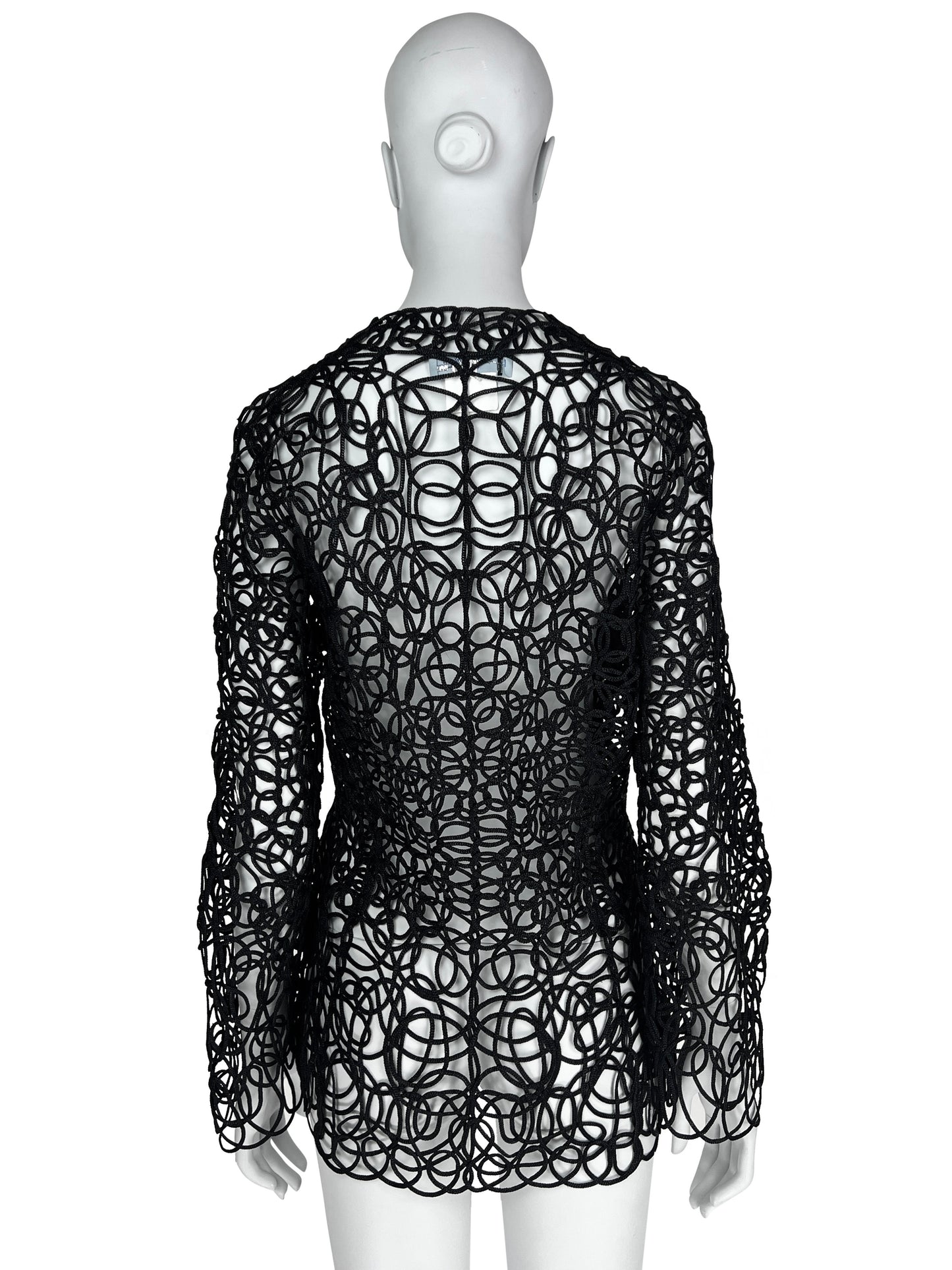 Thierry Mugler Spring 1999 Openwork Corded Lace Blazer