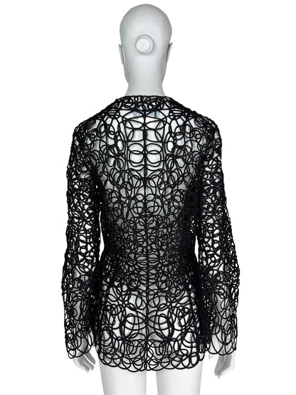 Thierry Mugler Spring 1999 Openwork Corded Lace Blazer