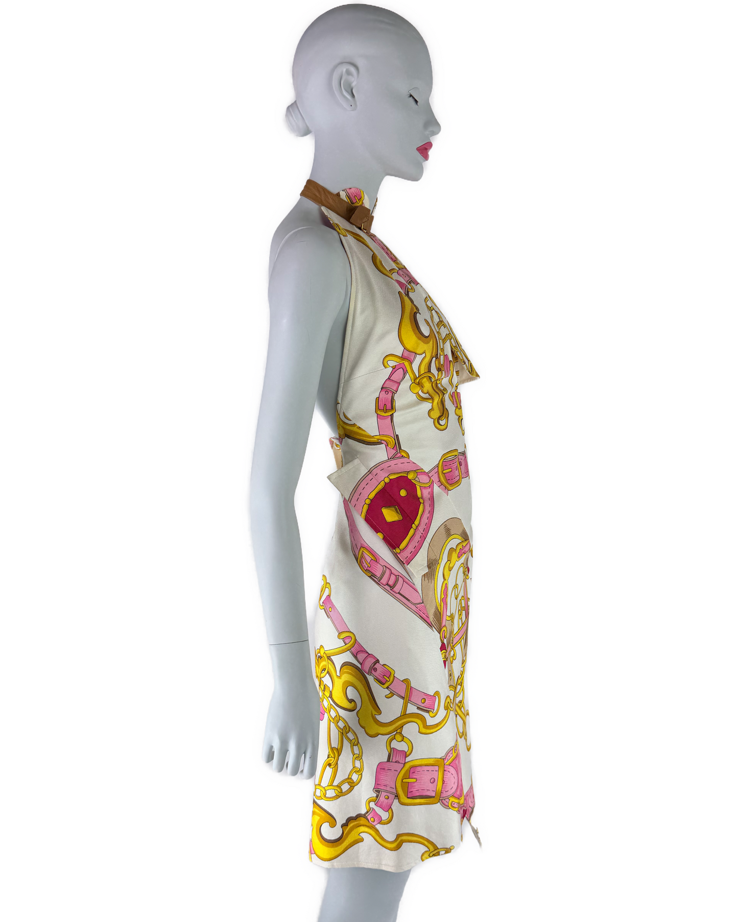 Dior by John Galliano Spring 2000 Runway Silk Equestrian Scarf Dress
