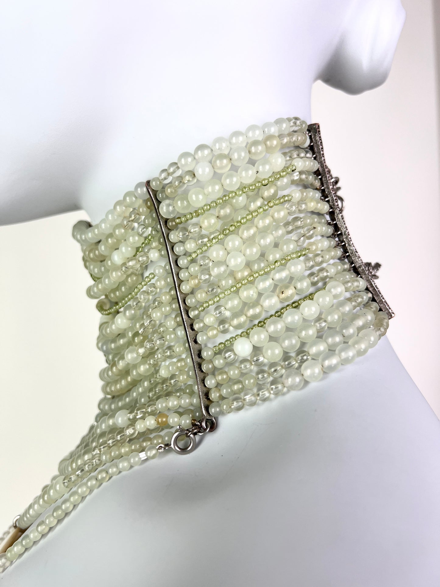 Dior Fall 1999 Maasai Natural Jade Choker Necklace